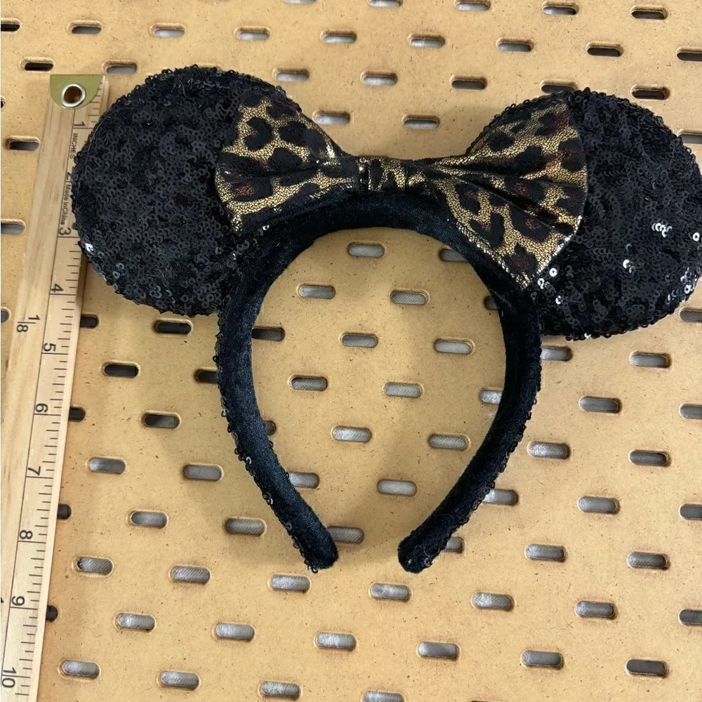 Disney Parks sequin Classic Bow Minnie Mouse sets of 2 Hair HeadBands‎